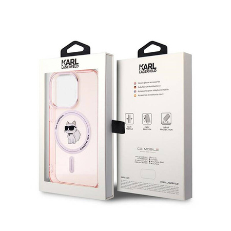 Karl Lagerfeld IML Choupette MagSafe - Etui iPhone 14 Pro (różowy) (KLHMP14LHFCCNOP)