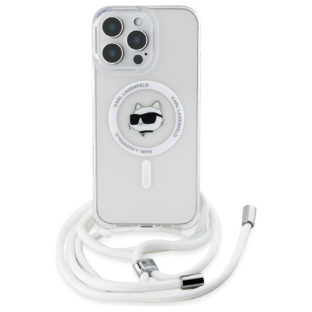 Karl Lagerfeld IML Choupette Head & Cord MagSafe - Etui iPhone 16 Pro (przezroczysty) (KLHMP16LHCCHNT)