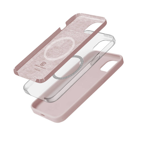 Crong Color Cover Magnetic - Etui iPhone 15 MagSafe (piaskowy róż) (CRGCOLRMIP1561PNK)