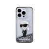 Karl Lagerfeld Liquid Glitter Ikonik - Etui iPhone 15 Pro Max (przezroczysty) (KLHCP15XLKKNSK)