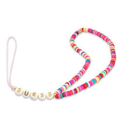 Guess Phone Strap Beads Heishi - Zawieszka do telefonu 25 cm (Multicolor Pink) (GUSTGMPP)