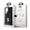 Karl Lagerfeld Silicone Ikonik Metal Pin - Etui Samsung Galaxy S24 Ultra (czarny) (KLHCS24LSMHKNPK)