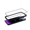 Crong Anti-Bacterial 3D Armour Glass - Szkło hartowane 9H na cały ekran iPhone 14 Pro Max + ramka instalacyjna (CRG-AB3DAG-IP14PM)