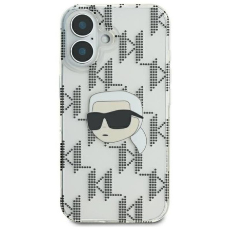 Karl Lagerfeld IML Karl Head Electroplated - Etui iPhone 16 (przezroczysty) (KLHCP16SHKLPKHT)