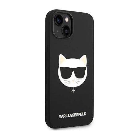 Karl Lagerfeld Choupette Head MagSafe Silicone - Etui iPhone 14 Plus (czarny) (KLHMP14MSLCHBK)