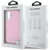 Karl Lagerfeld Saffiano Full Wrapped Elongated Metal Logo MagSafe - Etui do iPhone 16 (różowy) (KLHMP16SPSAFWMCP)