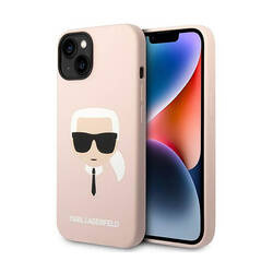 Karl Lagerfeld Silicone Ikonik Karl`s Head - Etui iPhone 14 Plus (różowy) (KLHCP14MSLKHLP)