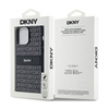DKNY Leather Mono Stripe & Metal Logo - Etui iPhone 14 Pro Max (czarny) (DKHCP14XPRTHSLK)