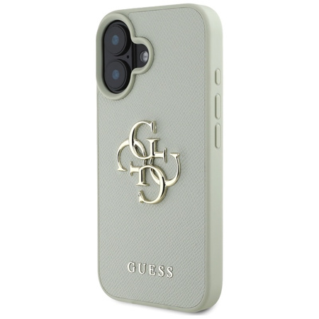 Guess Grained Big 4G Logo Small Classic Logo - Etui do iPhone 16 (zielony) (GUHCP16SPGT4MBN)