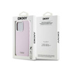DKNY Liquid Silicone Small Metal Logo MagSafe - Etui iPhone 15 Pro (różowy) (DKHMP15LSMCHLP)