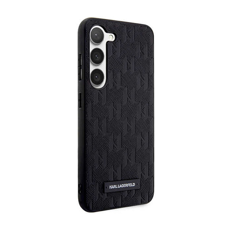 Karl Lagerfeld Saffiano Monogram Metal Logo - Etui Samsung Galaxy S24 (czarny) (KLHCS24SSAKLHPK)