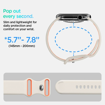 Spigen Nano Pop - Pasek do Apple Watch 44/45/46/49 mm (Orange Beige) (AMP09323)