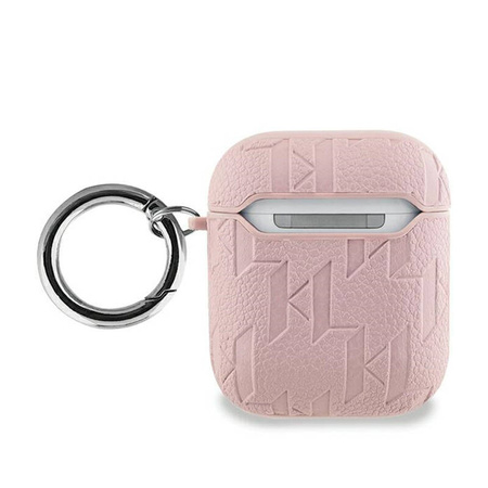 Karl Lagerfeld Monogram Choupette Head - Etui AirPods 1/2 gen (różowy) (KLA2PGCHPP)