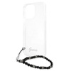 Guess Black Pearl Strap - Etui iPhone 13 Pro Max (przezroczysty) (GUHCP13XKPSBK)