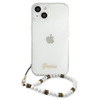 Guess White Pearl Strap - Etui iPhone 15 / 14 / 13 (przezroczysty) (GUHCP13MKPSWH)