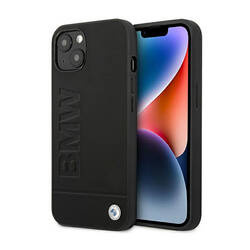 BMW Leather Hot Stamp – Etui iPhone 14 Plus (Czarny) (BMHCP14MSLLBK)