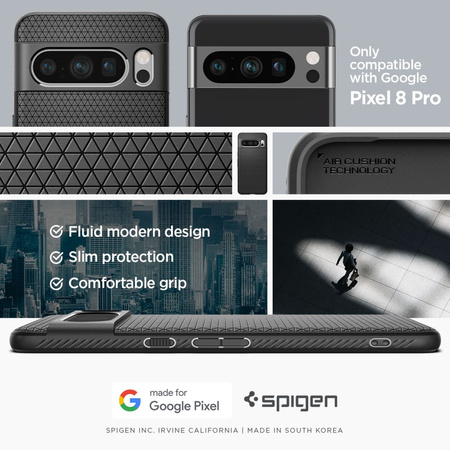 Spigen Liquid Air - Etui do Google Pixel 8 Pro (Czarny) (ACS06311)
