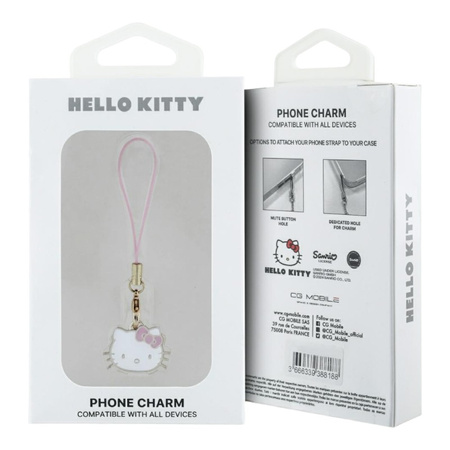 Hello Kitty Phone Strap Charm Kitty Head - Zawieszka do telefonu (różowy) (HKCPMKHP)