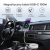 Unitek Kabel w oplocie zwijany magnetycznie USB C PD 100W różowy 1m (C14141APK01-1M)