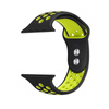 Crong Duo Sport - Pasek do Apple Watch 38/40/41/42 mm (czarny/limonkowy) (CRG-40DSB-YLW)