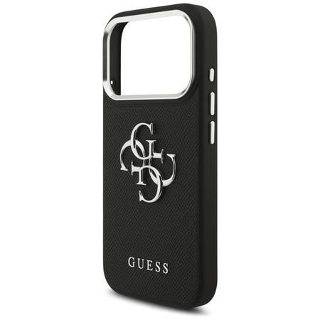 Guess Grained Big 4G Classic Logo - Etui iPhone 17 Pro (czarny) (GUHCP17LPG4SMCEK)