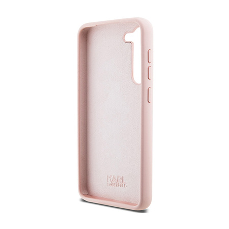 Karl Lagerfeld Silicone Choupette Metal Pin - Etui Samsung Galaxy S24+ (różowy) (KLHCS24MSMHCNPP)