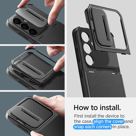 Spigen Optik Armor - Etui do Samsung Galaxy S24 (Czarny) (ACS07363)