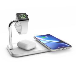 ZENS Dual+Watch - aluminiowa ładowarka bezprzewodowa do dwóch urządzeń oraz Apple Watch (white) (ZEDC05W/00)