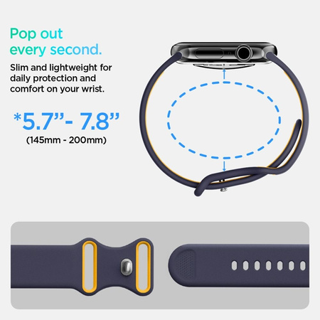 Spigen Nano Pop - Pasek do Apple Watch 44/45/46/49 mm (Blueberry Navy) (AMP09322)