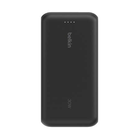 Belkin Powerbank 20 000 mAh, 30W, wbudowany kabel USB-C, USB-C, USB-A, czarny (BPB024HQBK)
