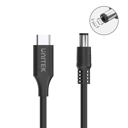 Kabel zasilający do laptopa Acer 65W USB-C - DC5,5 - czarny (C14119BK-1.8M)