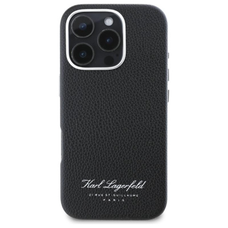 Karl Lagerfeld Hotel RSG - Etui iPhone 16 Pro (czarny) (KLHCP16LPGWCMKHK)