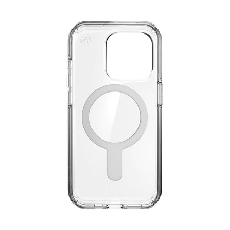 Speck Presidio Perfect-Clear ClickLock & Magsafe - Etui iPhone 15 Pro (Clear / Chrome Finish / Serene Silver) (150449-3199)