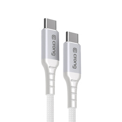 Crong Armor Link - Kabel 60W PD 3A USB-C do USB-C 150cm (biały) (CRGAL15USCCWHI)