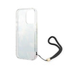 Guess Flower Cord - Etui ze smyczką iPhone 14 Pro Max (niebieski) (GUOHCP14XHFLSB)