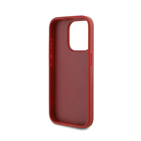 Karl Lagerfeld Diagonal Quilted Script - Etui iPhone 15 Pro (czerwony) (KLHCP15LPQDSMGR)