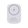 Crong MagSpot Power Bank - Bezprzewodowy power bank ultra slim z MagSafe 5000mAh, USB-C 20W PD (biały) (CRGMSPB5K1WHT)
