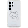 Karl Lagerfeld Rhinestones Karl Head Logo - Etui Samsung Galaxy S25 Ultra (przezroczysty) (KLHCS25LHKHDCELT)