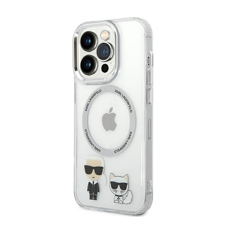 Karl Lagerfeld Karl & Choupette Aluminium MagSafe - Etui iPhone 14 Pro Max (przezroczysty) (KLHMP14XHKCT)