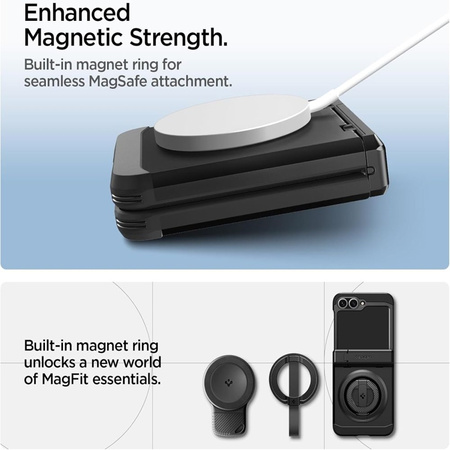 Spigen Tough Armor Pro Mag MagSafe - Etui do Samsung Galaxy Z Flip 6 / 7 FE (Black) (ACS09807)