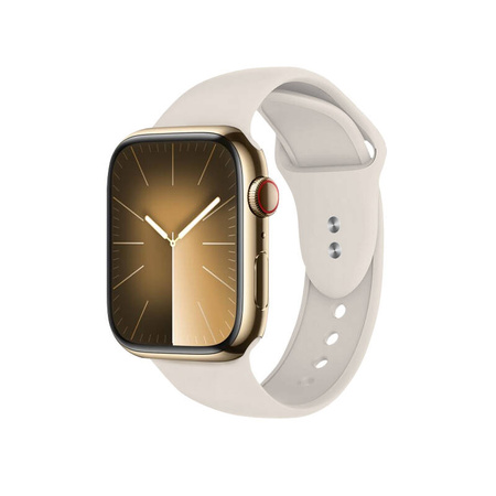 Crong Liquid - Pasek do Apple Watch 38/40/41/42mm (kamienny beż) (CRG-40LQB-STN)