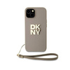DKNY Wrist Strap Stock Logo - Etui iPhone 15 / 14 / 13 (beżowy) (DKHCP15SPBSWSE)