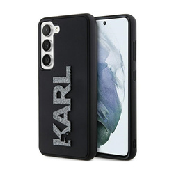 Karl Lagerfeld 3D Rubber Glitter Logo - Etui Samsung Galaxy S23 (czarny) (KLHCS23S3DMBKCK)