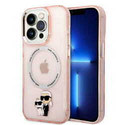 Karl Lagerfeld IML NFT Karl & Choupette Magsafe - Etui iPhone 14 Pro Max (różowy) (KLHMP14XHNKCIP)