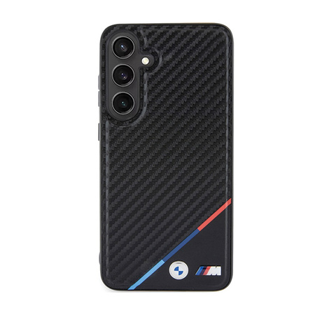 BMW Carbon Tricolor Line MagSafe - Etui Samsung Galaxy S24 (czarny) (BMHMS24S23PUDTK)