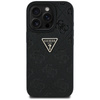 Guess Hot Stamp 4G Pattern Triangle Metal Logo - Etui do iPhone 16 Pro (czarny) (GUHCP16LPGP4STRK)