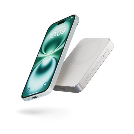 ZENS Slim Qi2 Aluminium Powerbank - magnetyczny powerbank 10000 mAh kompatybilny z MagSafe i Qi2 (white) (ZEPP10W/00)