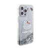 Hello Kitty Liquid Glitter Charms Kitty Head - Etui iPhone 15 Pro Max (srebrny) (HKHCP15XLIKHET)