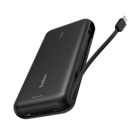 Belkin Powerbank 20 000 mAh do Nintendo Switch 2, 30W, wbudowany kabel USB-C, czarny (ENA013HQBK)