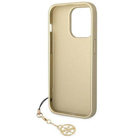 Guess 4G Charms Collection - Etui iPhone 14 Pro (brązowy) (GUHCP14LGF4GBR)